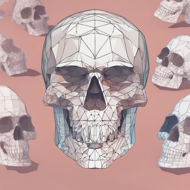 Photo scary skull drawing illustration for dead of the day wallpaper