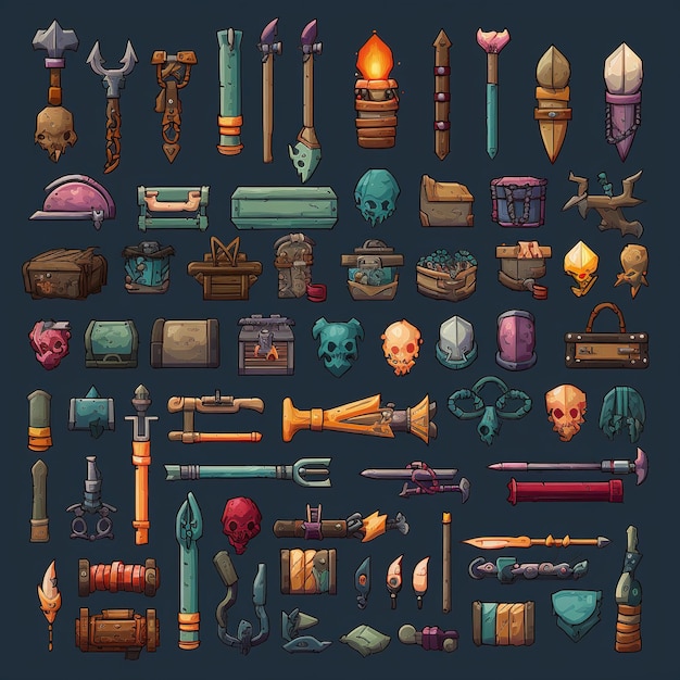Scary themed vector stickers Multiple items