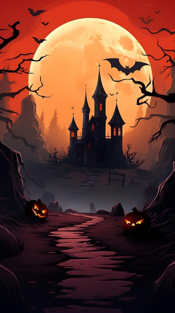 Premium AI Image  Halloween vampire wallpaper background