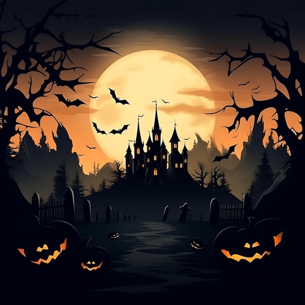 scary vampire halloween themed background