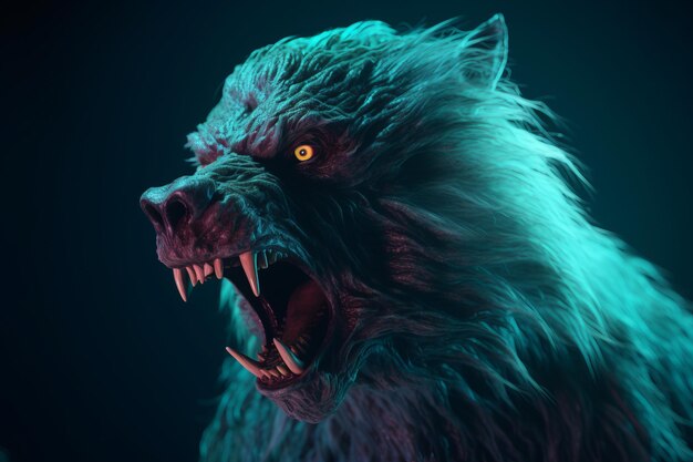 Scary werewolf Generate Ai