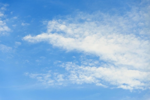 Scattered cloud clusters in a blue sky blue sky background with white clouds