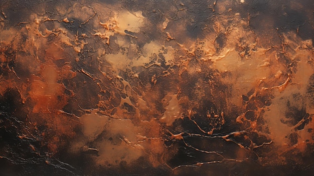 scattered metallic copper spilled on a black texture background