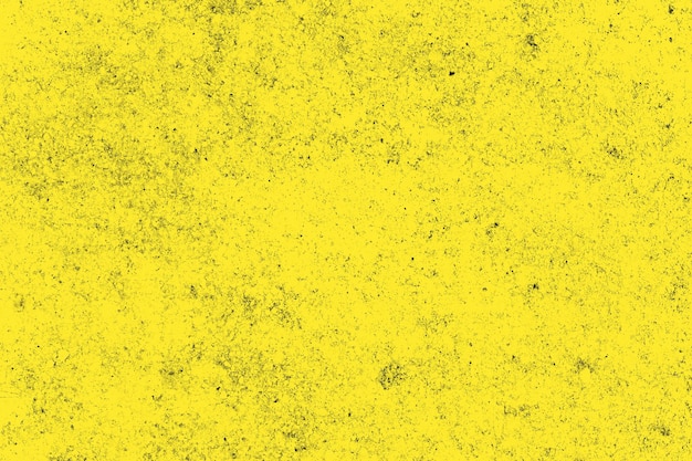 버려진 시멘트 석고 벽면의 흩어진 노란색 그런지 질감 배경