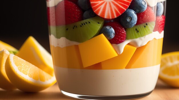 A Scene Of An Artistically Abstract Photograph Of Fruit In A Jar AI Generative