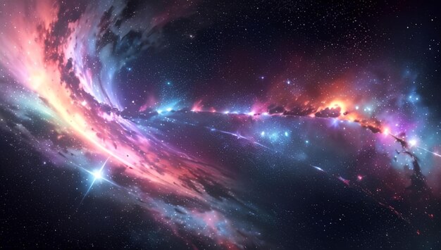 Scene of colorful nebular in space for wallpaper