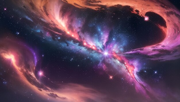 Scene of colorful nebular in space for wallpaper