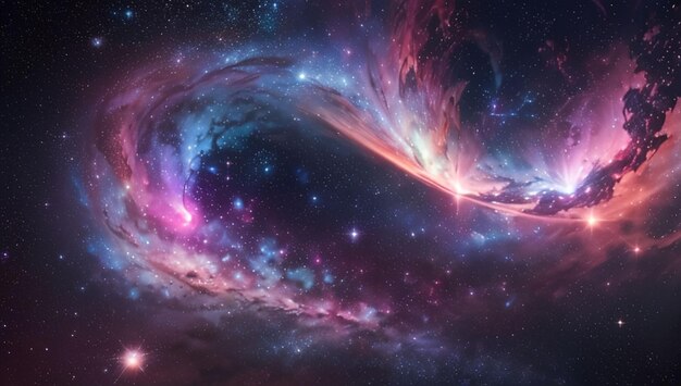 Scene of colorful nebular in space for wallpaper