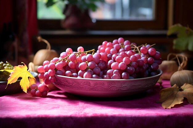 Scene couple grapes