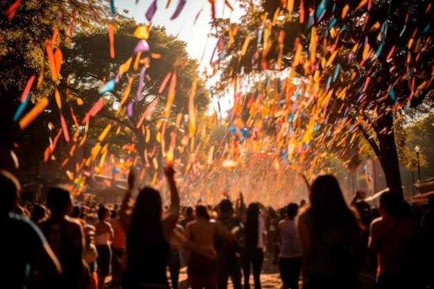 A scene depicting the celebration of Labor Day a day dedicated to honoring workers