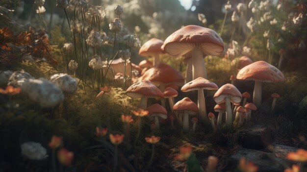 A scene from a game called'mushroom '