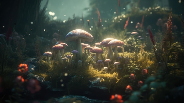 A scene from the game mushroom