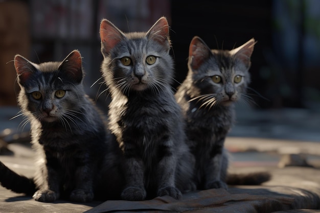 A scene from the movie cats in the wild