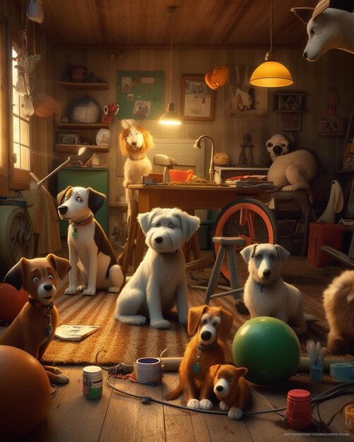 Foto una scena del film la vita segreta degli animali domestici