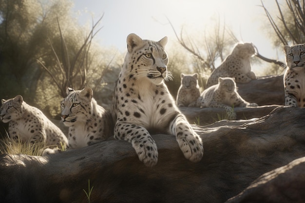 A scene from the movie snow leopards