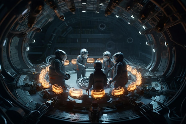 A scene from the movie space