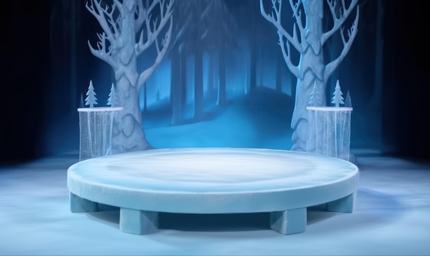 A scene from the play play play set for the snow queen.