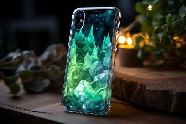 Premium AI Image Scene Of Glass Stand Card Design With Beauty premium-ai-image-scene-of-glass-stand-card-design-with-beauty