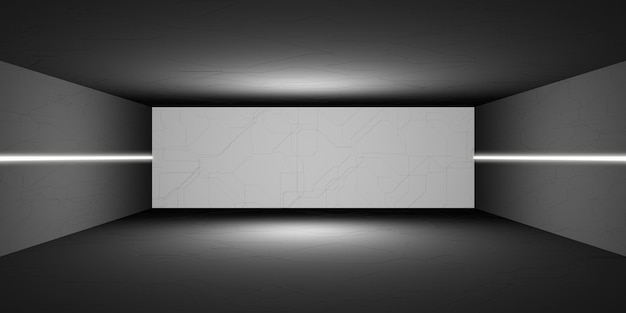 シーン レーザー光背景ネオン ライト現代技術スタイル プラットフォーム 3 d イラスト
