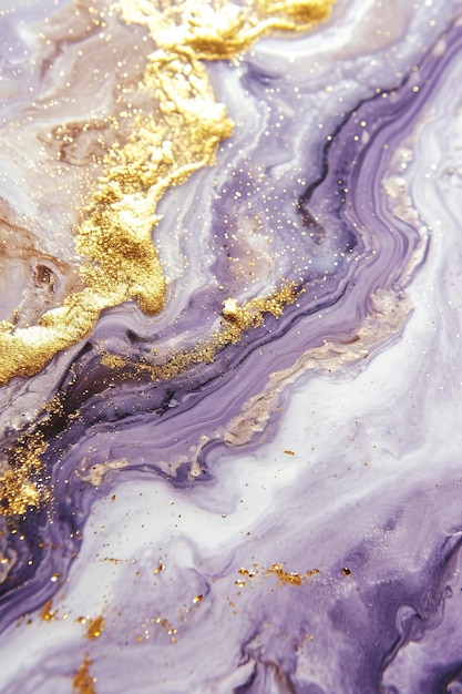 Scene of a marbled landscape sparkling with a sprinkle of gold glitter