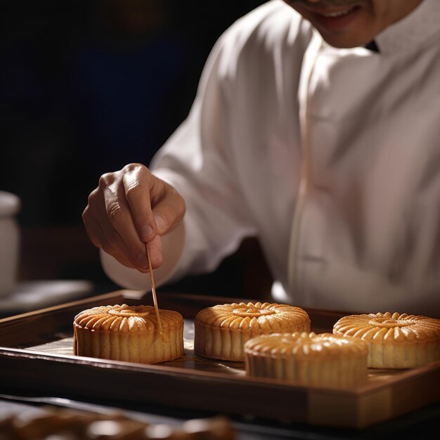 Scene of mid autumn festival atmosphere in high resolution for background decoration