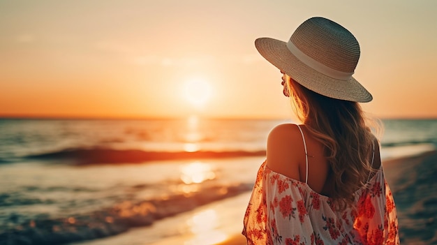 Scène op een zomerstrand GENEREER AI