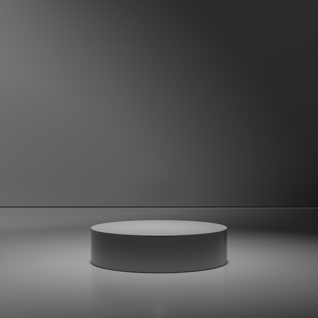 Scene with black luxury minimal dark podium for product presentation