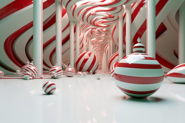 Photo a scene with a candy canes and a white background.