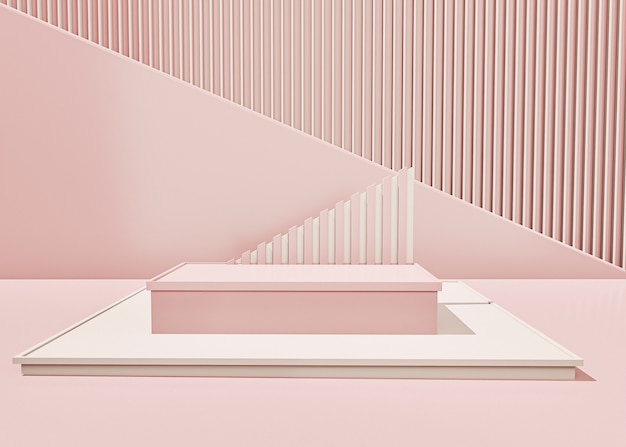 최소한의 포디움 3d 장면