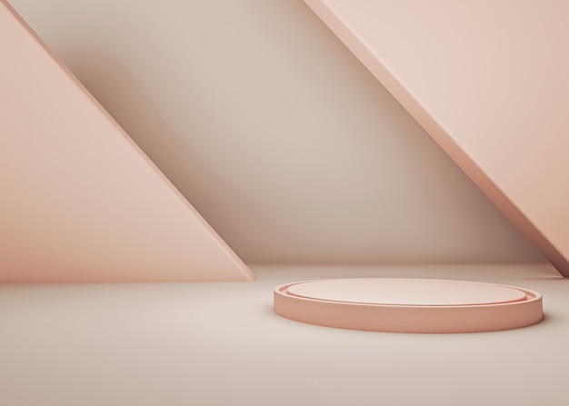 최소한의 포디움 3d 장면