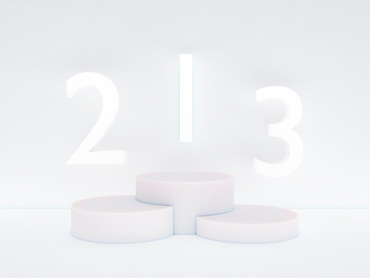 Photo scene with podium for presentation in minimal style 3d render abstract background design