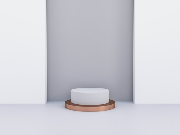 Сцена с подиумом для презентации в минималистском стиле 3d визуализации абстрактный фон дизайн