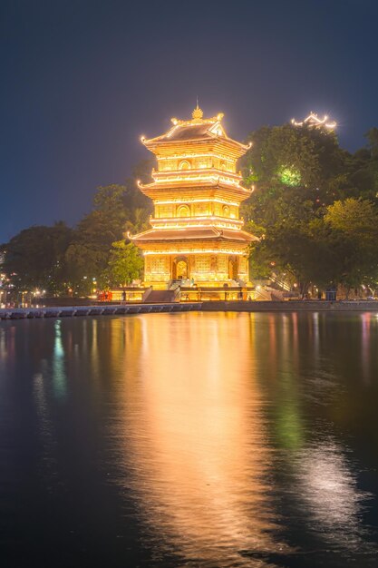 The scenery of Bac pagodas or Silver Pagoda at in Ninh Binh Vietnam