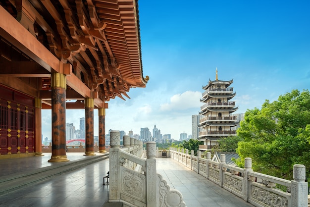 The scenery on both sides of the Liujiang River, the urban landscape of Liuzhou, Guangxi, China.