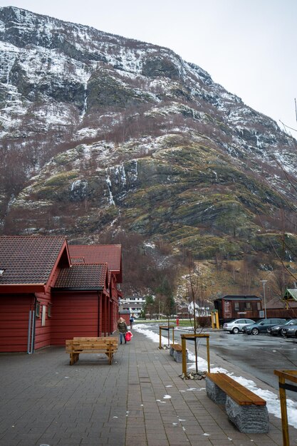 Foto paesaggio di flame norvegese