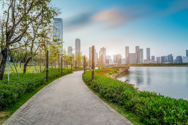 Scenery of Houhai Talent Park in Shenzhen Bay, China