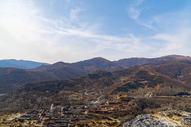 중국 산시 성 우타 이산 풍경