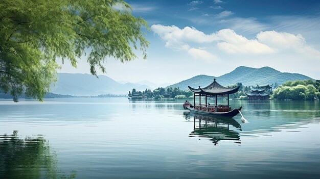 Photo scenery west lake china