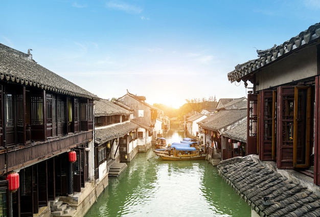 Scenery of Zhouzhuang Ancient Town, Suzhou, China