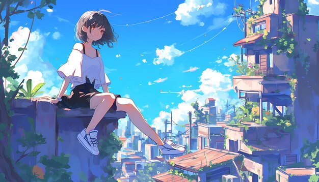 Scenes of Happy Smiles Love and Celebration in Colorful Manga and AI Illustrations of School Life