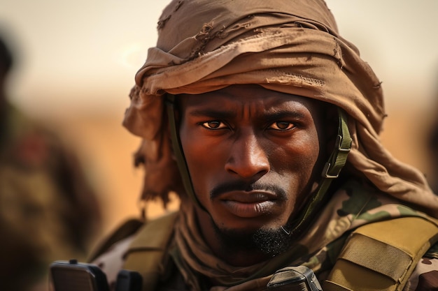 Photo behind the scenes of the niger military coup generative ai