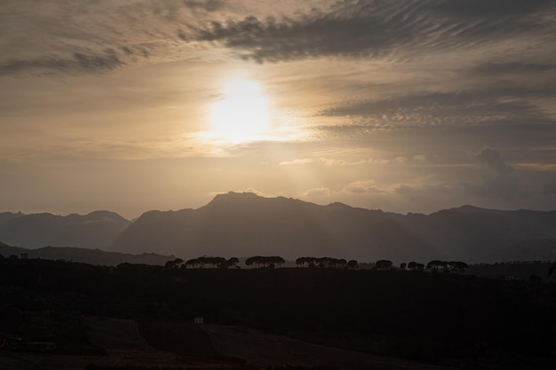 Scenic Andalusian landscapes near Ronda Spain