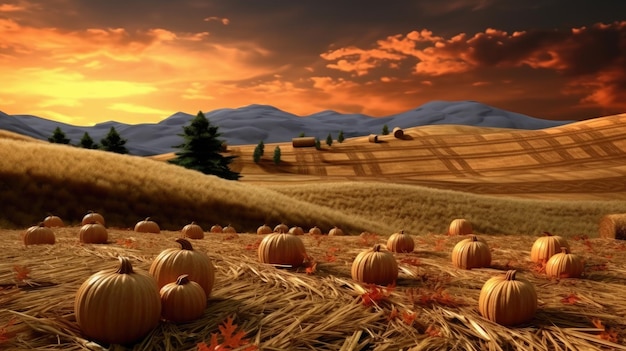 Photo a scenic autumn landscape