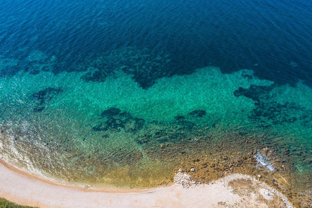 Scenic beach aerial photo mediterranean destination croatia europe