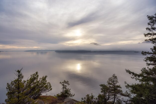 Scenic canadian nature view on the pacific west coast