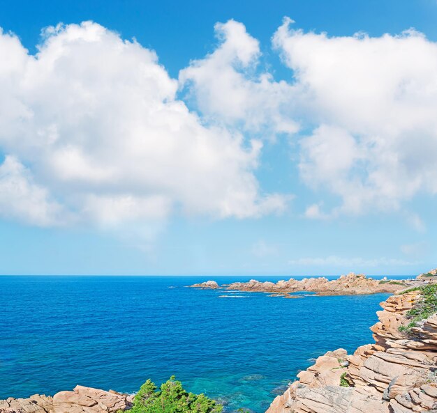 Scenic clouds over Costa Paradiso Sardinia