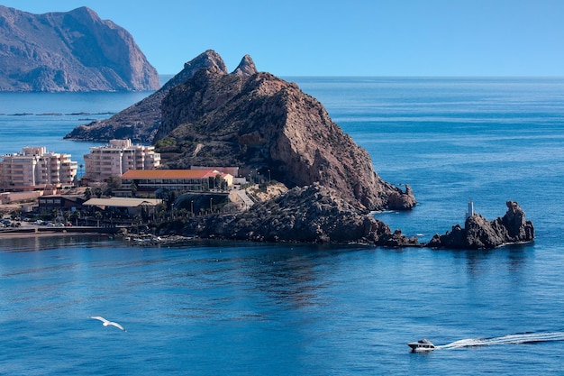 Scenic coastline near Aguilas Spain