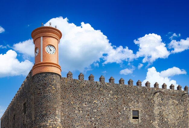 Scenic colorful colonial architecture of cuernavaca streets in historic center in mexico morelos