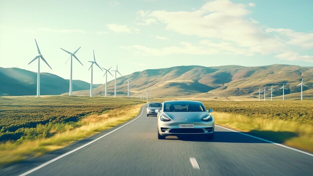 Scenic Drive met generatieve AI van windturbines