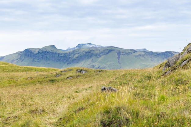 Scenic on dyrholaey peninsula in iceland